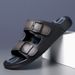 Handmade Men's Breathable Sandals Summer 2025 Non-Slip Beach Slippers Lightweight Outdoor Casual Shoes With Adjustable_vogvips.com