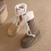 Women's Rabbit Fur Thick-Sole Snow Boots_vogvips.com