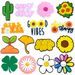 New Cute Little Fresh Flowers Sunflower Shoes Flower Shoe Buckle Small Daisy Shoes Accessories Accessories_vogvips.com