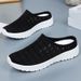 Women's Casual Shoes Are Breathable, Half-towed, And Wear A Pair Of Slippers Outside The Bag Head. Large Size Fashionable Women's Single Shoes_vogvips.com