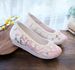 Deng Yun Hanfu Single Shoes/Cotton Fashion, Ancient Costume, Ming Dynasty Embroidered Cloth Shoes, Upright Headed Shoes_vogvips.com