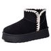 Versatile Winter Fleece Lined Thickened Slip-On Snow Comfortable Casual Shoes Women's Cotton Boots_vogvips.com