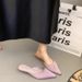 European And American Foreign Trade Large Size Closed-Toe Half 2025 New Summer High Heel Sandals Pointed Toe Stiletto_vogvips.com
