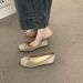 French Fairy Dress Ballerina With Hidden Wedge Heel, Versatile And Comfortable, Gentle Evening Shoes_vogvips.com