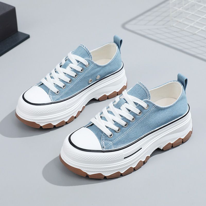 Classic Canvas Female Fashion Sneakers Women Thick Bottom Plate Heightening Casual Women's Shoes Zapatos De Mujer_vogvips.com