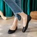 Grandma Flat Bottom 2025 Spring New Soft Leather Bean Gentle Wind Fairy White Women's Single Shoes_vogvips.com