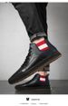 Invisible Mid-top Heightening Shoes Men's Breathable British Style Soft Sole Inner Heightening Men's Shoes Sports And Leisure Board Shoes_vogvips.com