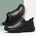 Men's Summer Leather Sneakers with Rotating Buckle Hollow out Non-Slip Sports Casual Shoes Breathable Thick Sole Outdoor Hiking_vogvips.com