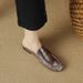 Genuine Leather Loafers For Women – Classic Mule Slip-On Shoes With Gold Accents | Vintage-Inspired Flat Sandals With Stitched Detailing_vogvips.com