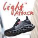 Men's Steel Toe Safety Work Shoes, Anti-Smashing Anti-Puncture, Breathable Fly Knit Upper, EVA Sole For Construction & Outdoor Working Sites_vogvips.com
