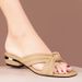 Pair With Dress Thick One-Strap Sandals For Women Outdoor 2025 Summer Fashion Fairy Style Versatile Open-Toe Low Heel_vogvips.com