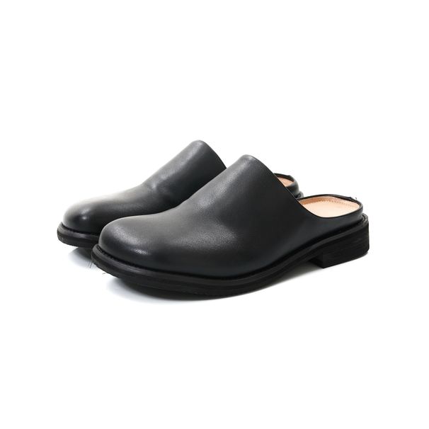Leather Slippers For Men Slip In Style Casual Dress Shoes Lazy High-end Cleanfit Mules Summer Breathable Outdoor_vogvips.com