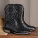 Vintage boots Men fall new Western cowboy boots Embroidered Knight boots_vogvips.com