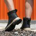 Men's Steel Toe Safety Boots, Anti-Smashing Side Zipper Work Boots, Microfiber Leather Upper, Rubber Sole, Ideal For Construction & Factory Workers_vogvips.com