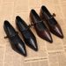 High-quality Soft Popular Style Elegant Shallow-cut Chunky Heel Women's New Pointed-toe Mid-heel Commuting Shoes,_vogvips.com