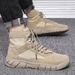 European Warm Series Work Shoes Summer Non-Slip Wear-Resistant Construction Site Safety Canvas Men's Spring And Autumn Outdoor Sports Hiking_vogvips.com