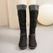 High Tube Foreign Trade Plus Size Martin For Women, New Autumn Winter Square Heel Side Zipper European And_vogvips.com