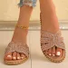 Sandals Women Summer Slides Wedges Slippers Party Breathable Beach Slip Arch Support Fashion Luxury Shoes_vogvips.com