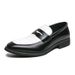 Suitable For All Seasons Loafers Color Block Large Size Business Casual Leather Shoes Slip-On 38-46 Nightclub Hairstylist Pointed Toe_vogvips.com