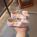 New Trend Children's Leather Shoes Glass Shoes Soft Soled Little Girl Bow Single Shoes_vogvips.com