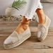 Beige Espadrilles Womens Shoes Flat Stylish And Trendy Footwear For Fashion-Forward Females Loafers Casual Slip-on Grass_vogvips.com