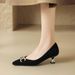 cameido Women's Spring - Style Fashion Low - Cut Single - Sole Shoes. Crafted From Skin - Friendly Cashmere Leather, These Shoes Feature Pearls,_vogvips.com