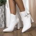 666-23 Short With Pointed Toes, Thick Heels, High Heels. The Zipper At The Back Is Comfortable, Warm, And Elegant For_vogvips.com