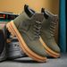 European Warm Series Martin Large Size Men's Autumn Winter High Top Thick Hiking Yellow Boots Soft Sole Casual Shoes_vogvips.com