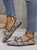 Skinny, Pointed, Plus Size 43 Flat Sole Single For Women. , One Foot Butterfly Bow, Casual And Breathable Women's_vogvips.com