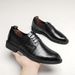 TerraStride Black For Men, Summer, Autumn, Winter, Breathable, Korean Height Increasing, Youth, British Style, Pointed Toe, Business_vogvips.com