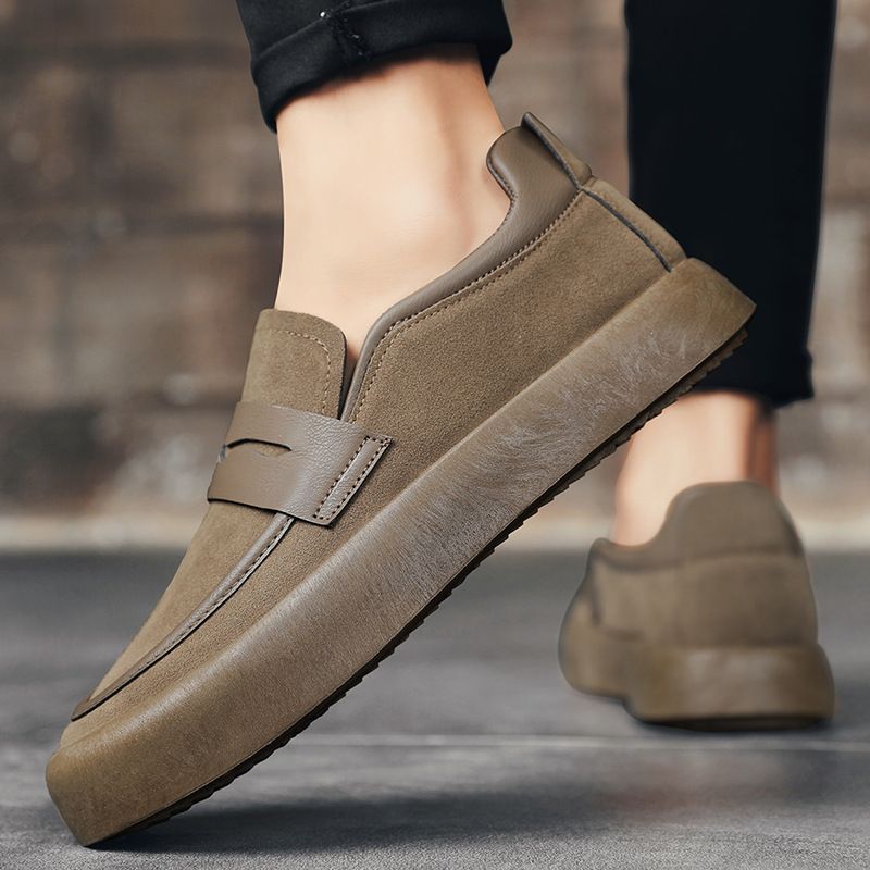 Autumn Breathable Men's Korean-style Fashionable Casual Shoes, Trendy Single Shoes For Young Men_vogvips.com