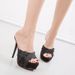 2025 Summer New Ultra High Thin Heels, Waterproof Platform Coolers, 12CM Women's Shoes, Beggar Cloth_vogvips.com