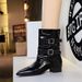 SEVEN BIG TREES Women's Pointed Toe Western Cowboy Boots - Vintage Style Mid-Calf Stacked Boots With Chunky Heel, Retro Riding Boots For Women_vogvips.com