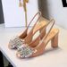 8319-H72 Korean Style Banquet Shallow Mouth Square Toe Patent Leather Women's Shiny Rhinestone Bowknot Chunky Heel Back_vogvips.com