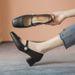 Women's Single 2025 Spring-summer New Style, Mid-heel French Mary Jane Shoes, Square Toe, Versatile, Elegant And_vogvips.com