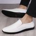 European Warm Series Large Size Cotton-Padded For Men, Genuine Leather Sole Soft Surface Lightweight Loafers, Men's Autumn Winter Business_vogvips.com