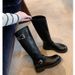 Grape Mom Studiolee Autumn Winter Round Toe Strap Chunky Heel Over-the-Knee Mid-Calf Riding Boots Belt Buckle_vogvips.com