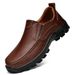 Men's Shoes Outdoor Big Head Leather Shoes Tooling Casual Shoes Low Top Cover Foot Surface Large Size Loafers Dad Shoes_vogvips.com