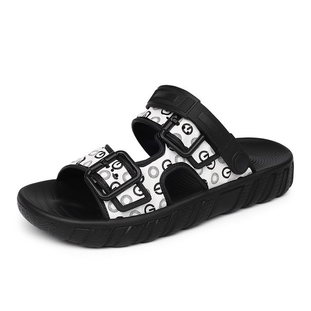 Sandalias Verano 2026 Hombre, Con Estampado, Hebilla Ajustable, Antideslizantes, Suela Gruesa, Chanclas De Moda Casual_vogvips.com