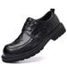 Summer New Top Layer Sheepskin Casual Business Leather Round Toe Men's Shoes, Breathable Single Shoes_vogvips.com