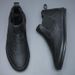 European Warm Series Autumn High-top Leather For Men, Casual Slip-on Mid-calf Fashion British Style Breathable Sneakers, All-season Warm_vogvips.com