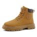 European Warm Series Martin 2025 New High-top British Style Work Thick Sole Non-slip Wear-resistant Yellow Boots Men's Shoes_vogvips.com