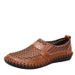 45 46 Mesh Cowhide Crocodile Pattern Stitching Men's Casual Shoes Breathable Large Size_vogvips.com