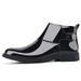 Men's British Style Korean Version Pointed Toe Business Formal Mirror Black Shoes Nightclub Casual Leather Boots Men_vogvips.com