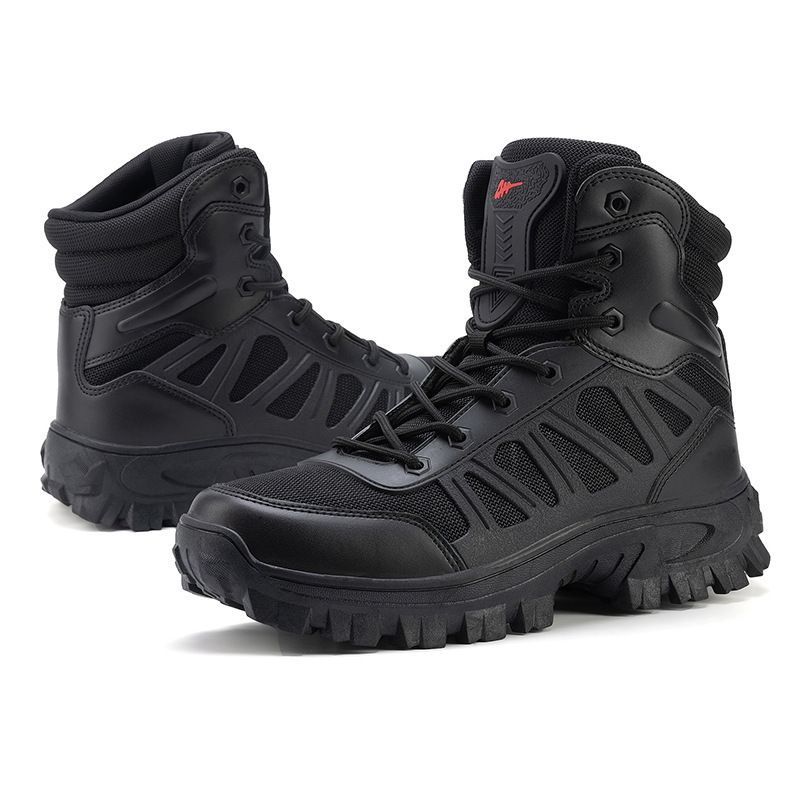 Men's Casual Shoes Outdoor High-Top Tactical Boots - Breathable Anti-Slip Hiking Shoes For Outdoor Adventure, Camping & Work_vogvips.com