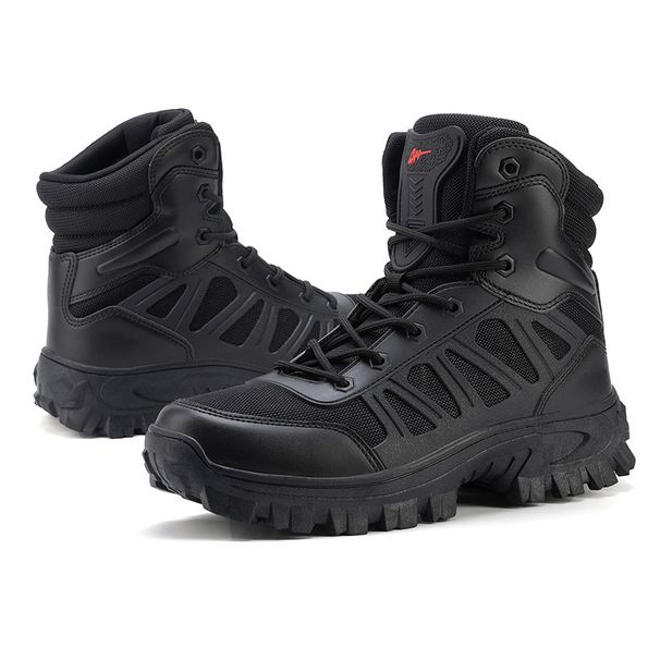 Men's Casual Shoes Outdoor High-Top Tactical Boots - Breathable Anti-Slip Hiking Shoes For Outdoor Adventure, Camping & Work_vogvips.com