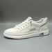 White 2024 Autumn New Niche Trendy Shoes Men's Casual Genuine Leather Breathable Flat Sneakers_vogvips.com
