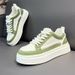 Men's Shoes Summer Breathable Trend Versatile Casual White Board Shoes Youth Non-slip Sports Thick-soled Cloth Shoes White Shoes_vogvips.com