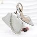 Women’s Shoes women's pointed shoes and bags with large rhinestones, ankle buckle chains, pointed red wine glass heels, suitable for wedding banquets_vogvips.com