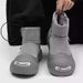 Cute Big Head Couple Snow Boots For Men And Women, Open Smile Winter Fleece Lined Thickened Northeast Cotton Shoes_vogvips.com